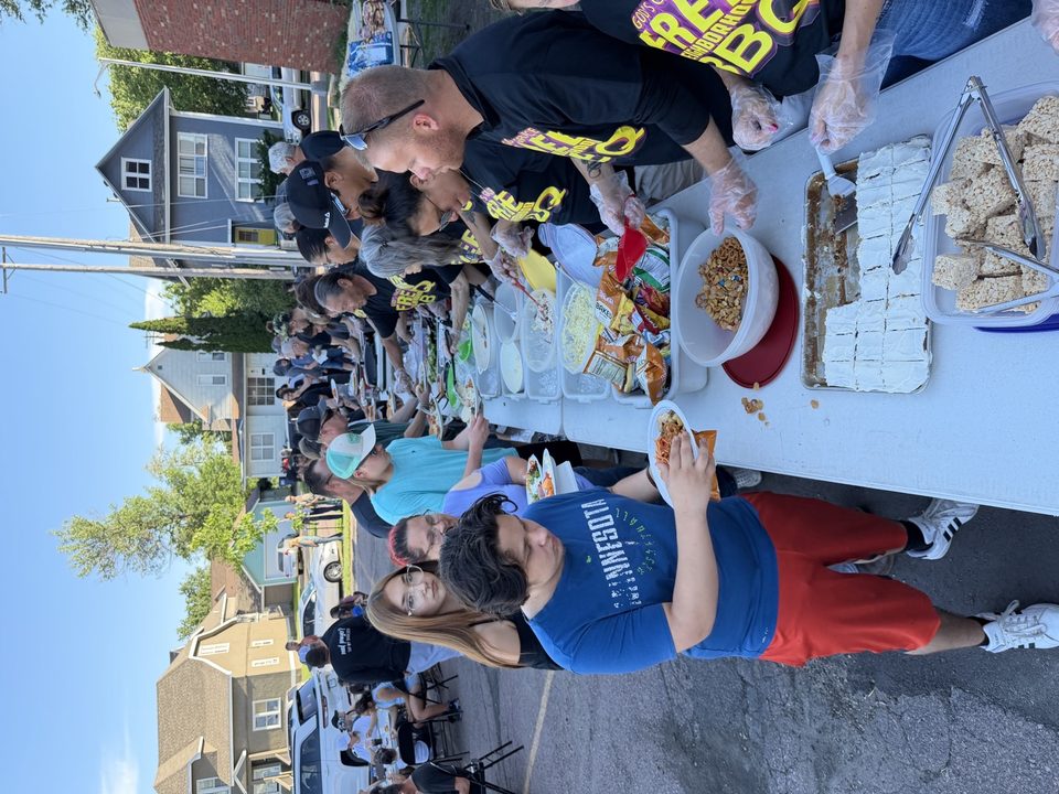 Free Neighborhood BBQ community meal line